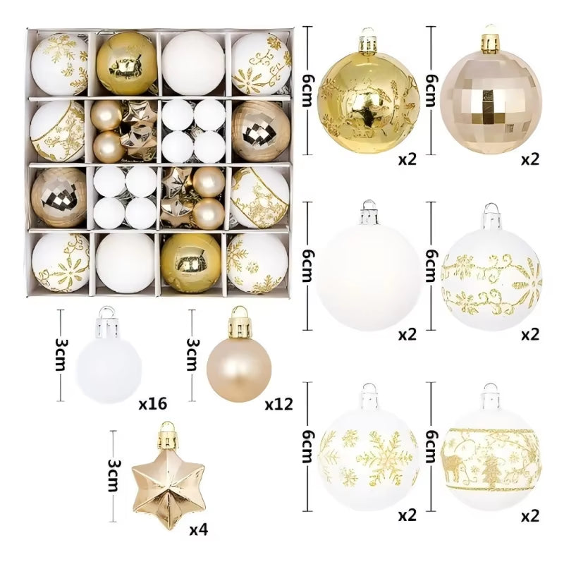 44-Piece Christmas Ball Ornament Set – image 2