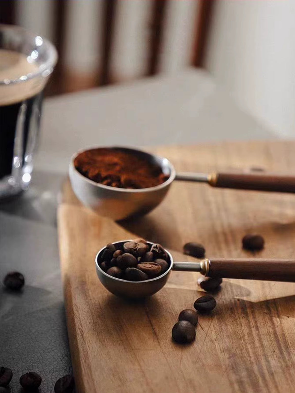 Coffee Scoop - Stainless Steel with Walnut Wood Handle – image 2
