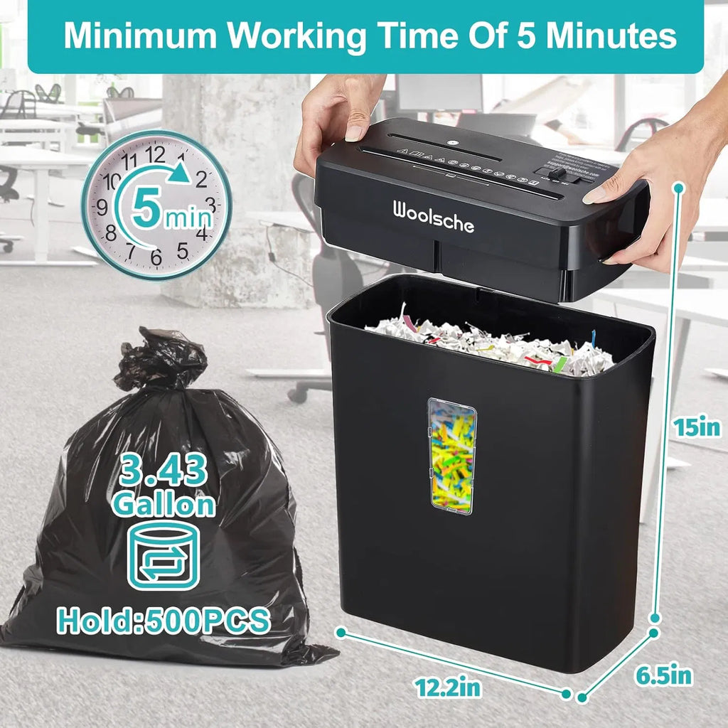 10-Sheet Cross Cut Paper Shredder with 3.43 Gallon Bin, P-4 Security – image 5