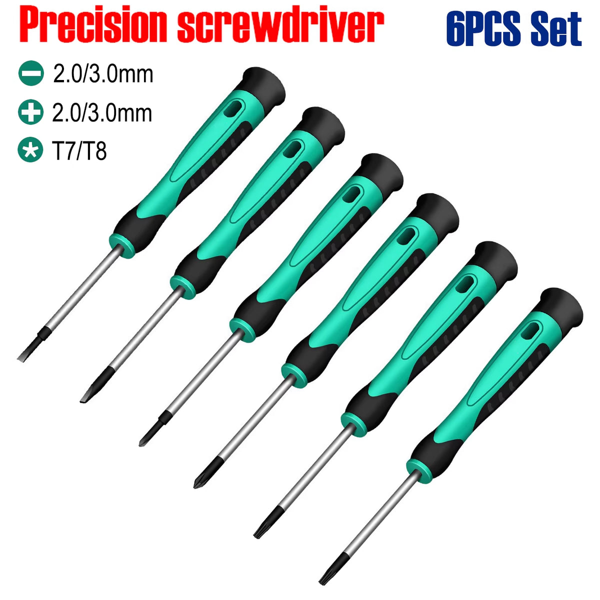 6-Piece Precision Screwdriver Set for Electronics