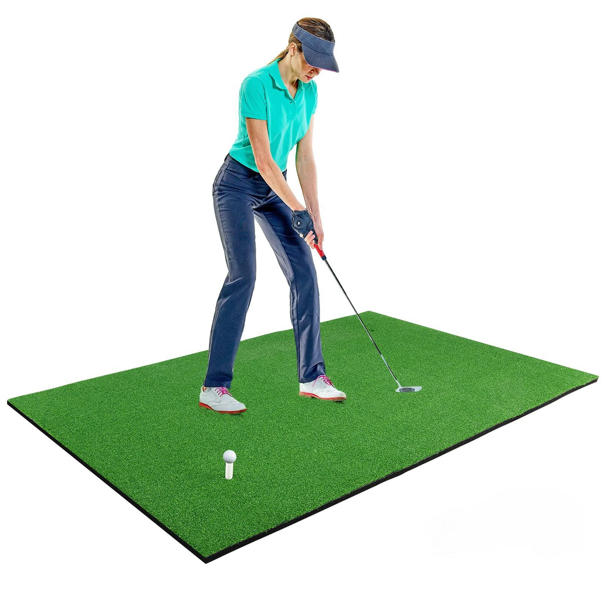 Golf Hitting Mat 3.8 x 5 ft, Artificial Turf Swing Practice Mat – image 1