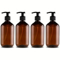Refillable Pump Dispenser Bottles 4-Pack - 300/500ml Shampoo & Soap