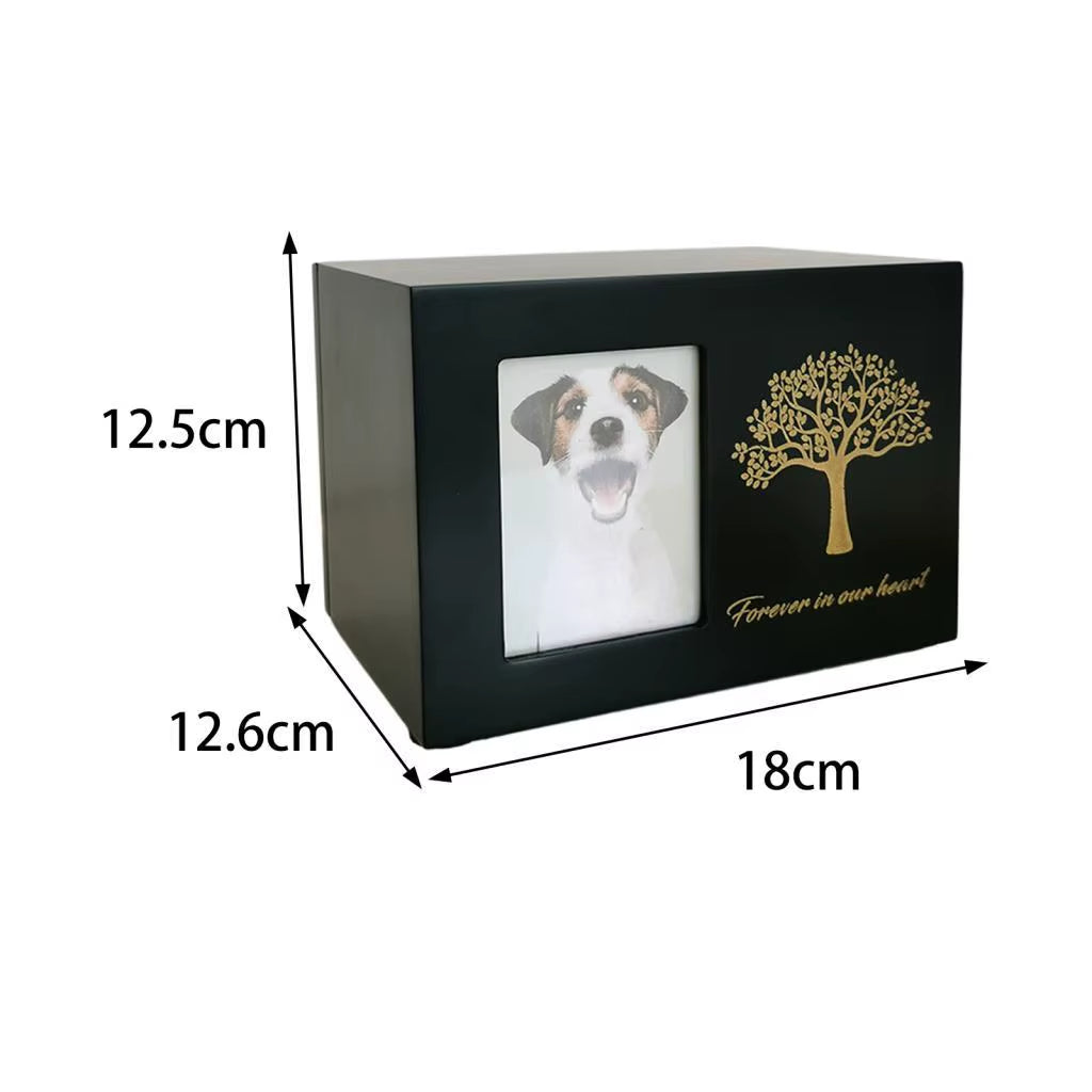 Wooden Pet Cremation Urn with Photo Frame, Dog & Cat Ashes Box – image 6