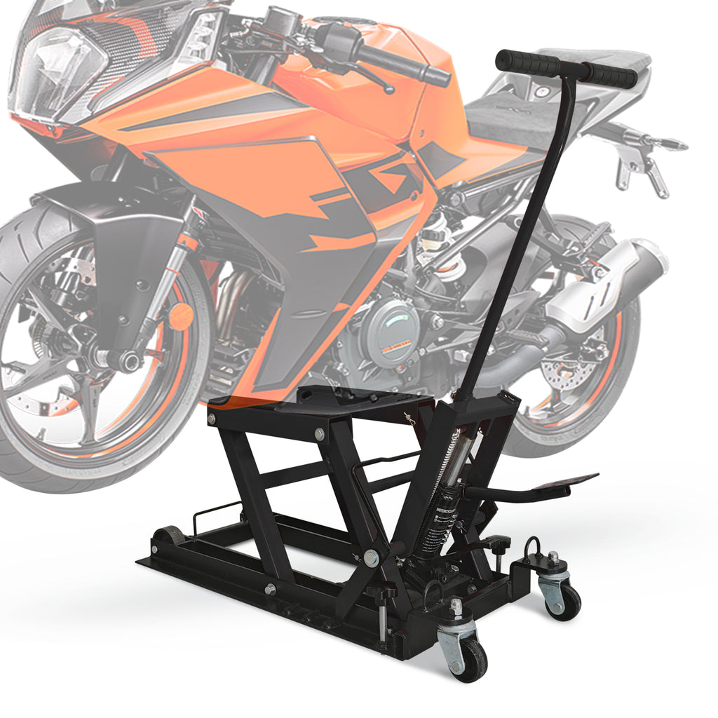 Hydraulic Motorcycle Lift Table 1500 lb with Casters, ATV Scissor Jack – image 5