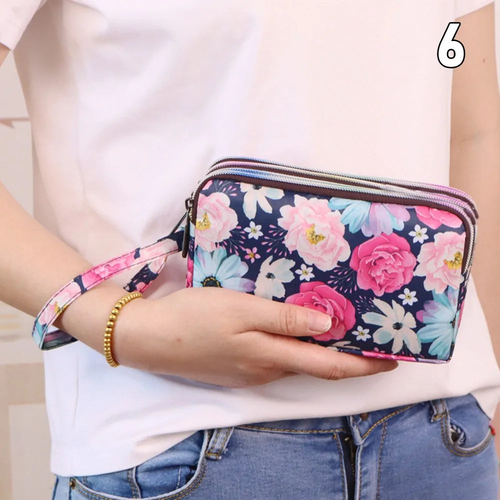 Flower Canvas Mini Wallet & Phone Pouch – image 11