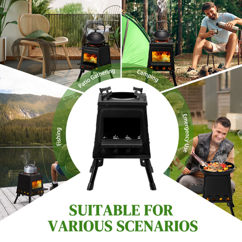 Portable Wood Burning Camping Stove with Carry Bag, 14 x 14 x 18 in – image 5