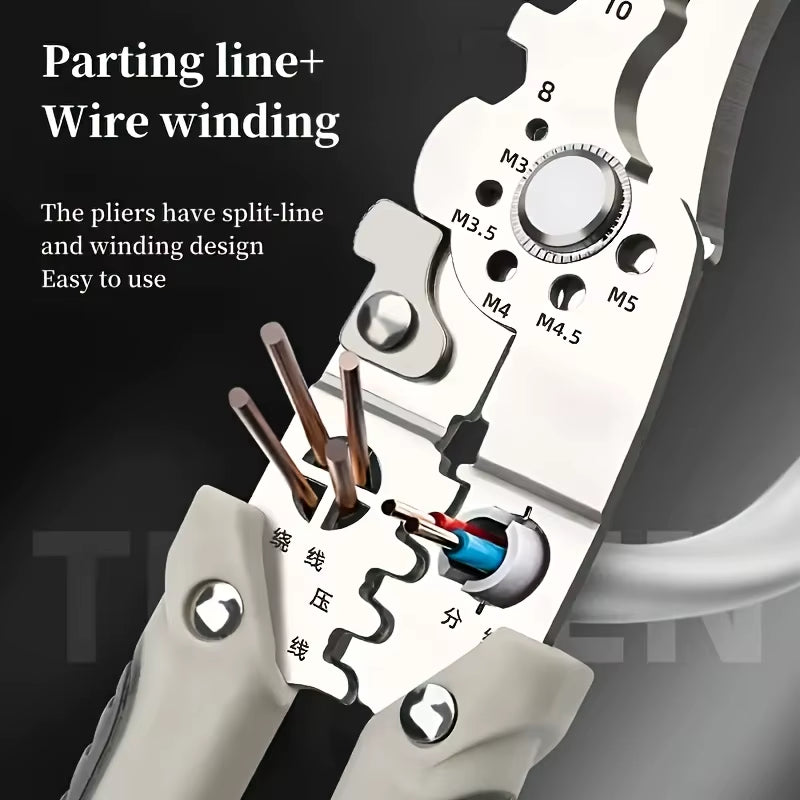 Automatic Electrical Wire Stripper and Crimper Pliers