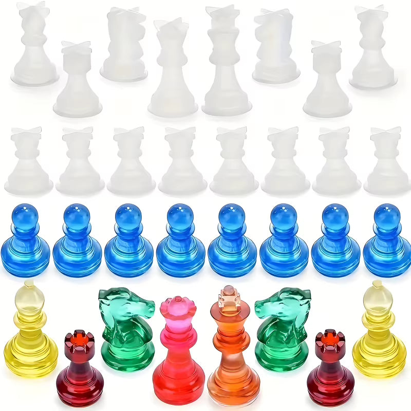 Chess Set Resin Silicone Mold with Chessboard Mold – image 3