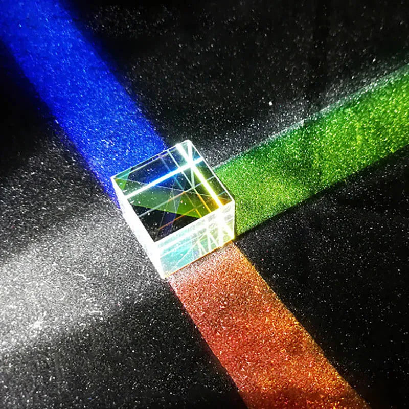Dichroic Glass Prism Cube 15mm - Color-Shifting Optical Desk Gift – image 5