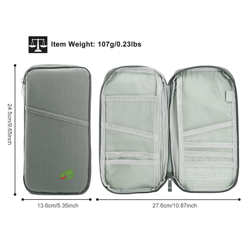 Passport Wallet – Travel Document Organizer with Zipper – image 2