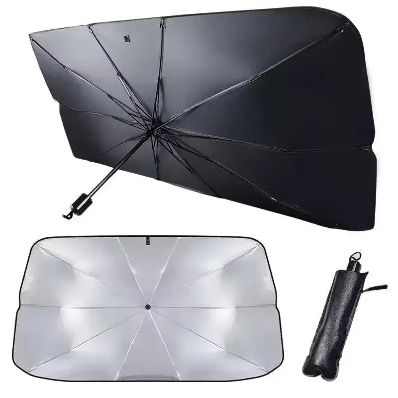 Car Windshield Sun Shade Umbrella – Foldable Interior Parasol – image 7