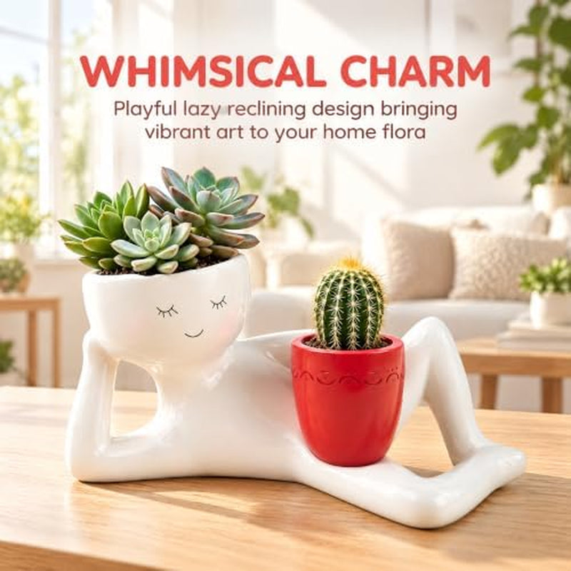 Face Planter Pot - Sleepy Head Succulent Planter – image 3