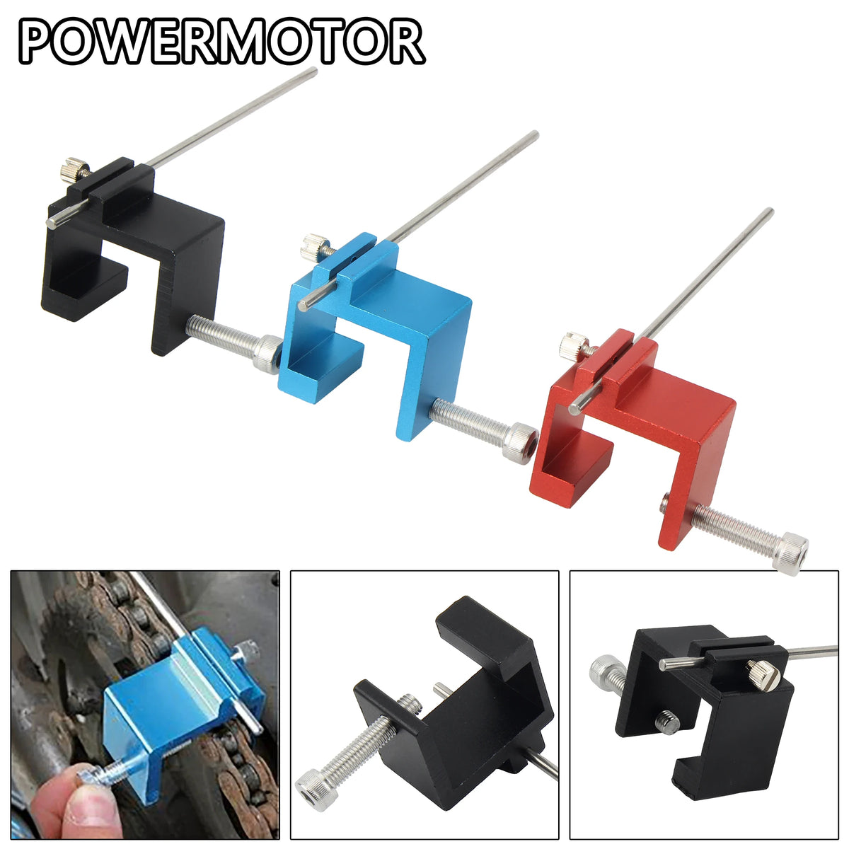 Motorcycle Chain Alignment Tool, CNC Aluminum Sprocket Aligner for ATV – image 2