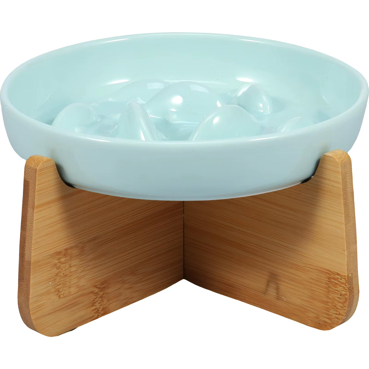 Raised Cat Bowl, Elevated Ceramic Bowl with Wood Stand – image 9