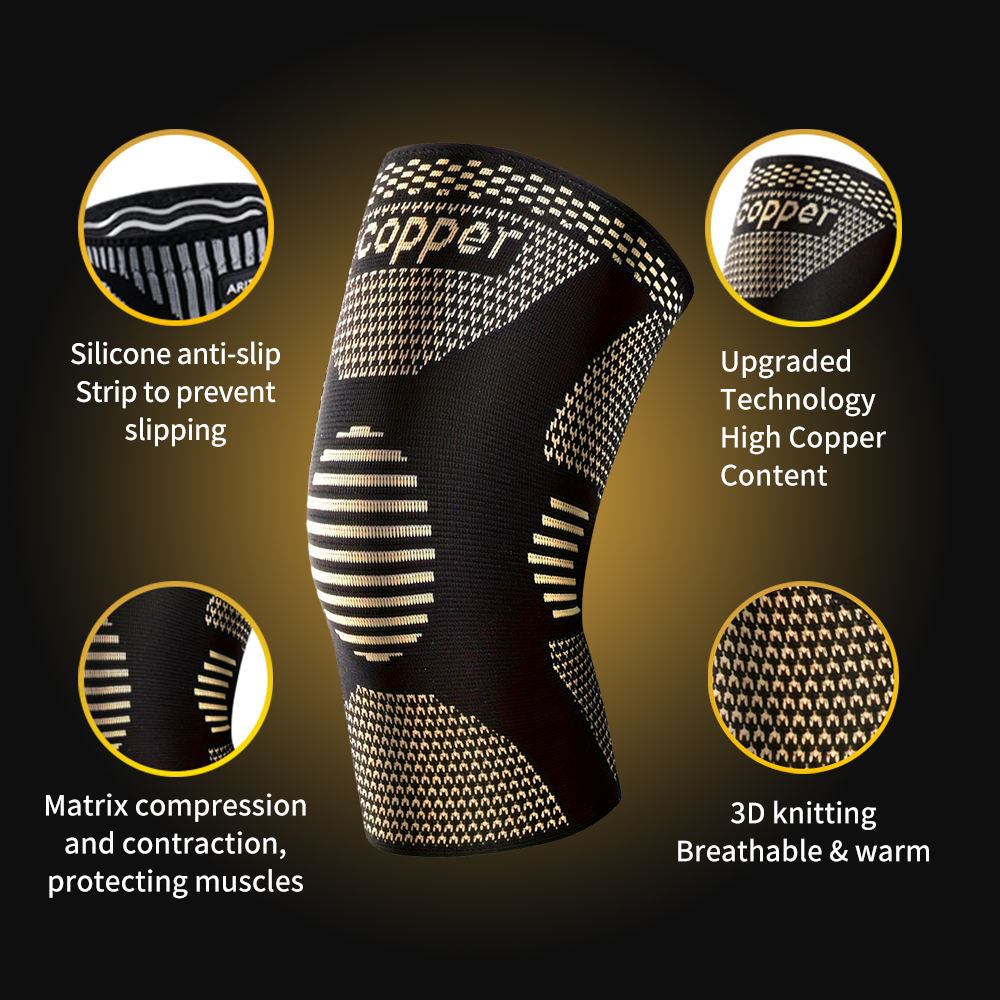 Copper Knee Pads for Construction Work, 1 Pair