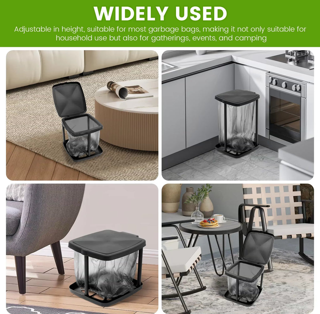 Foldable Adjustable Camping Trash Can with Lid – image 6