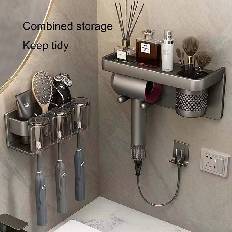 Toothbrush Holder - Wall-Mounted Aluminum Rack, Four-Person – image 3