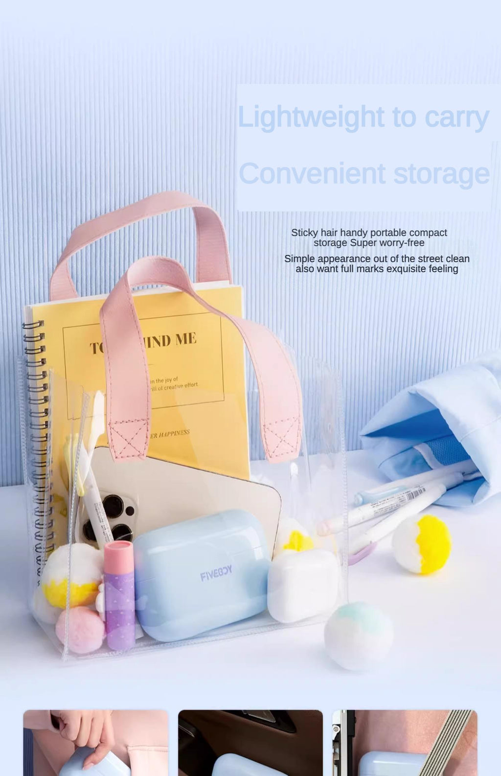 Pet Hair Remover, Reusable Palm-Size Lint Roller with Lid – image 13
