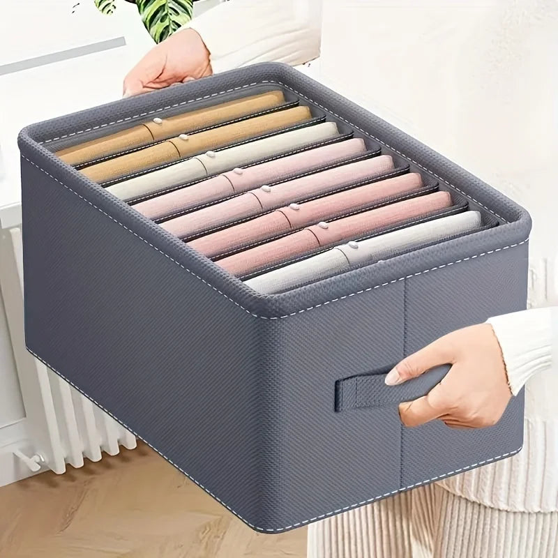 Foldable Fabric Closet Storage Box with Compartments – image 4