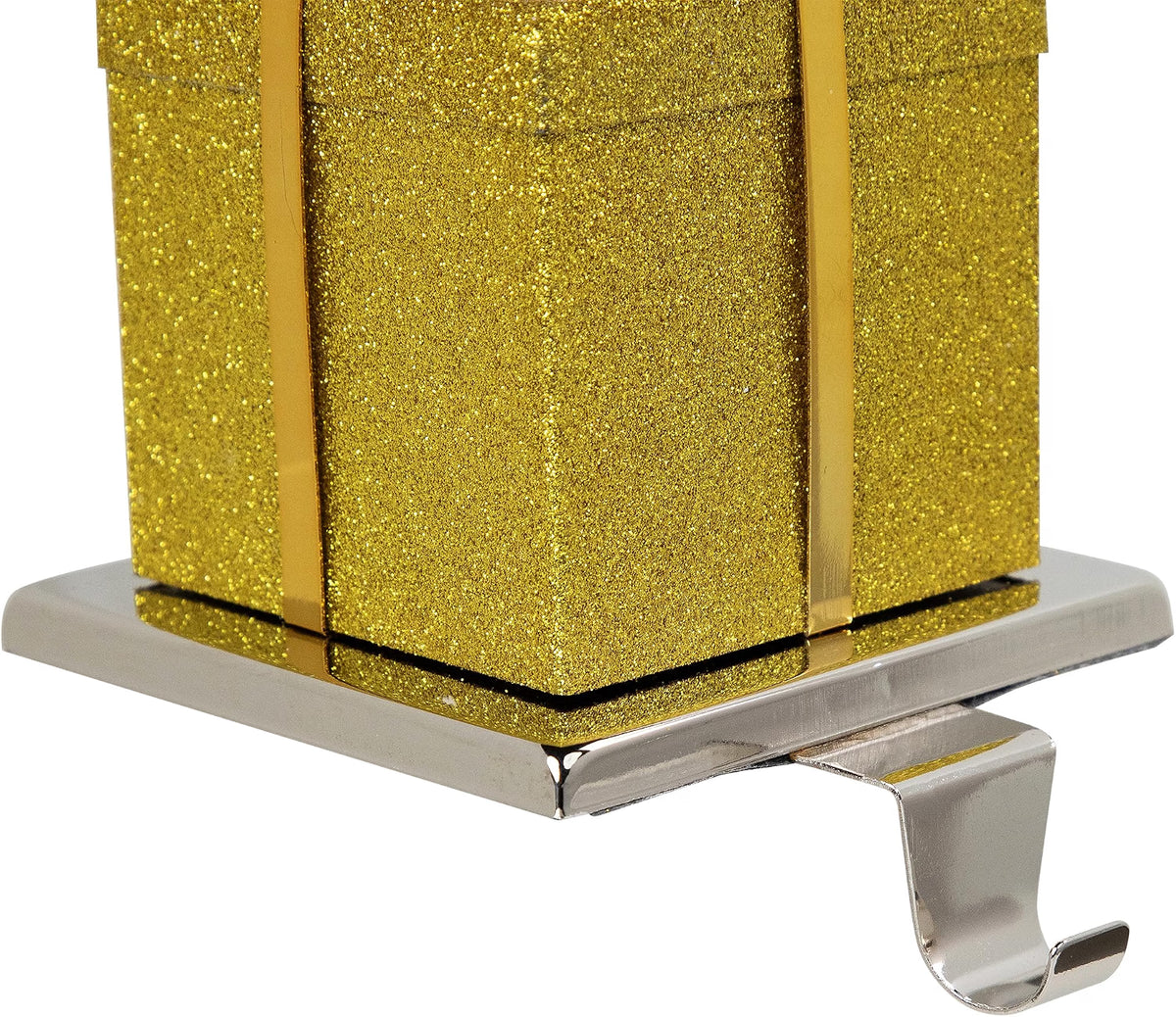Christmas Stocking Holder - 5.5 in Glitter Gift Box Mantel Hanger – image 7