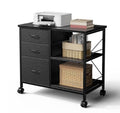 Rolling Printer Stand with Storage, 3-Tier Mobile Filing Cabinet