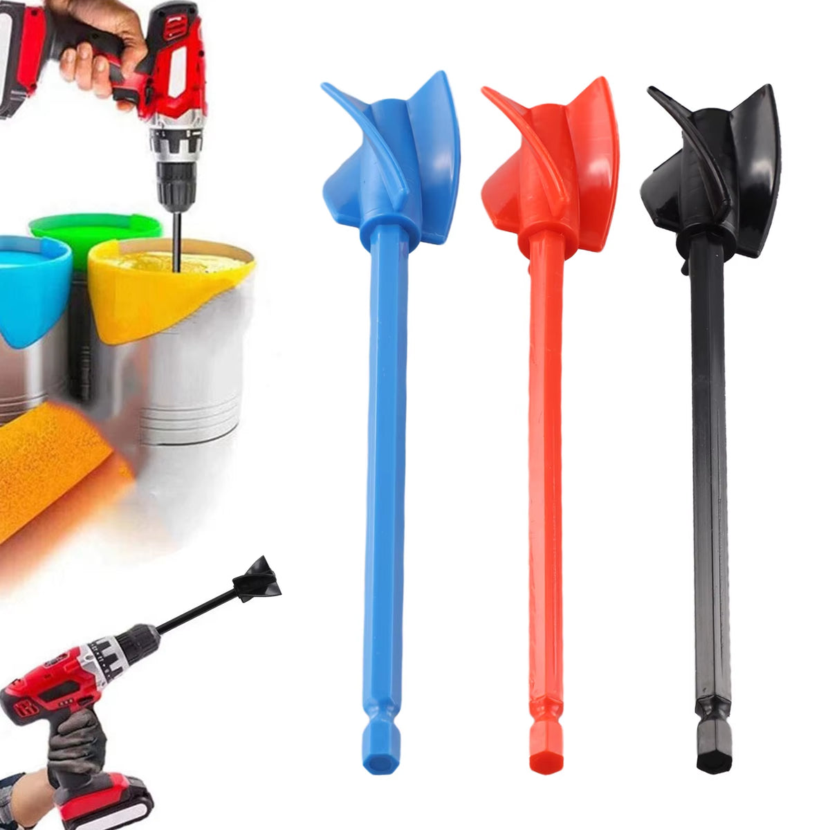 Paint Mixer Drill Attachment 3 Pack – Epoxy & Resin Paddles – image 2