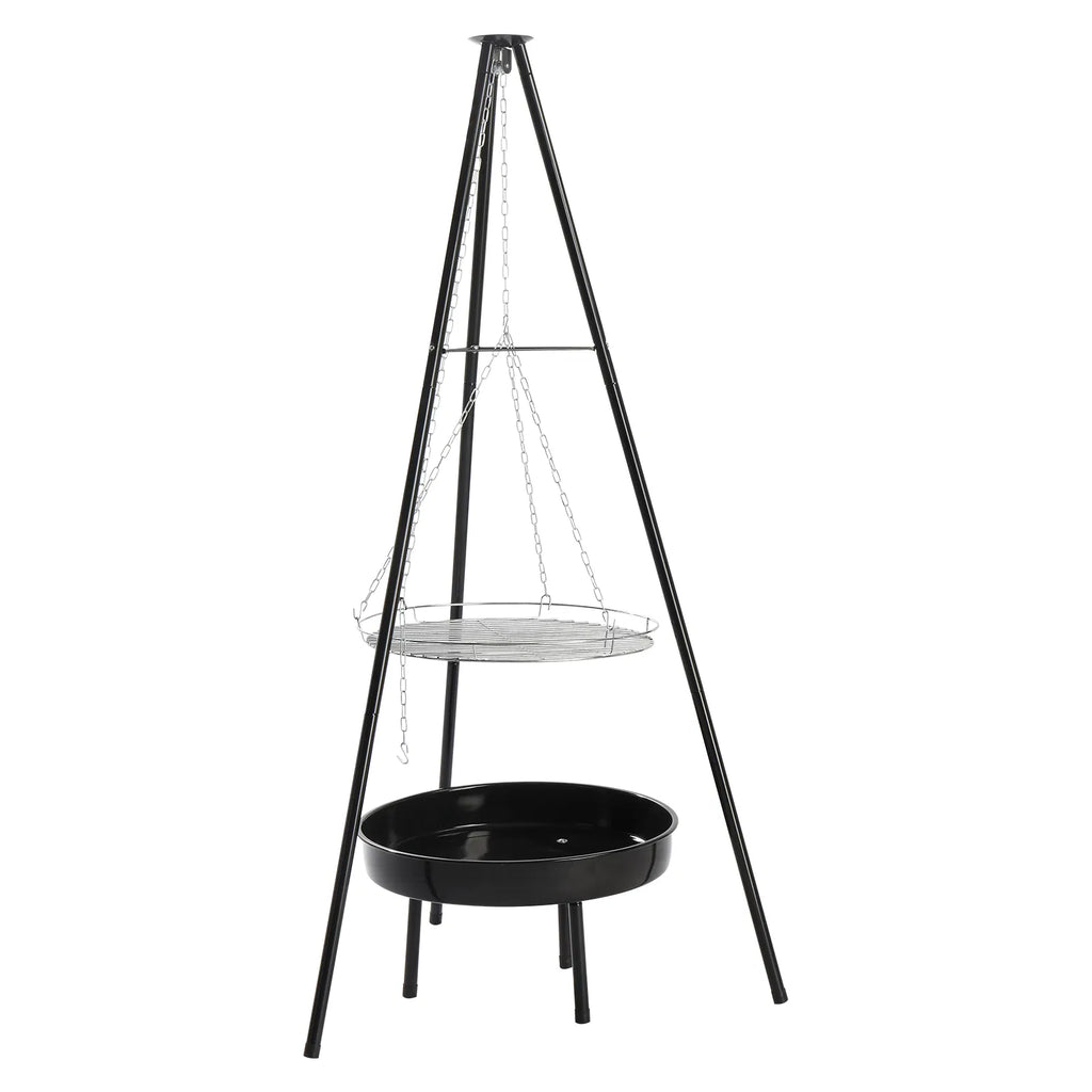 Campfire Tripod Grill with Fire Bowl, Adjustable Cooking Grate – image 3