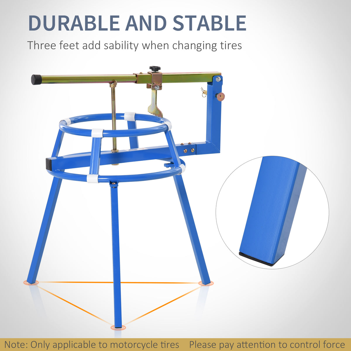 Motorcycle Tire Changer Stand with Bead Breaker, 16-24 in Wheels – image 4