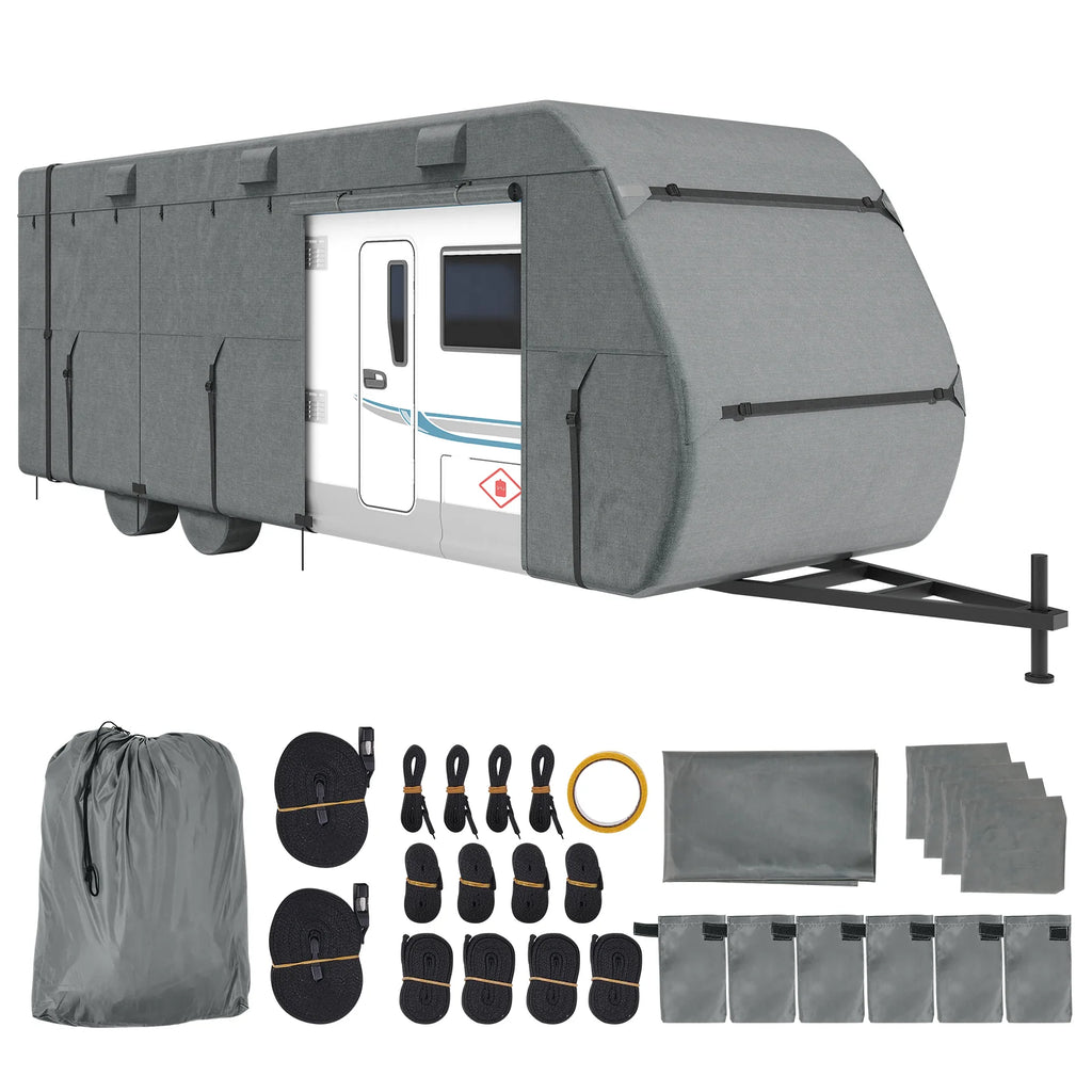 RV Cover for 28-31 ft Travel Trailers, 300D Oxford with Tire Covers – image 9