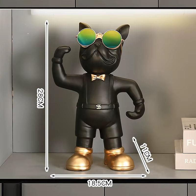 French Bulldog Wine Bottle Holder, Resin Countertop Wine Stand – image 10