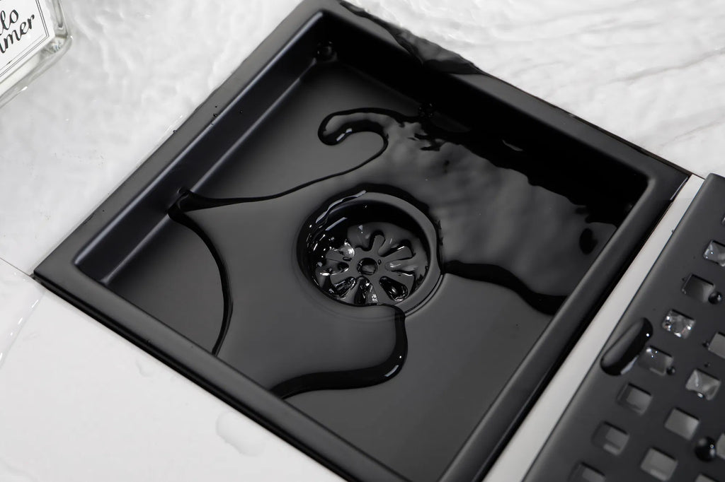 6 in Square Floor Drain with Removable Grid Grate – image 8
