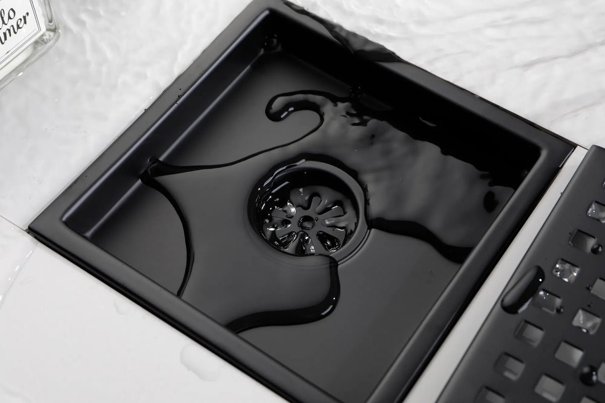 6 in Square Floor Drain with Removable Grid Grate – image 8