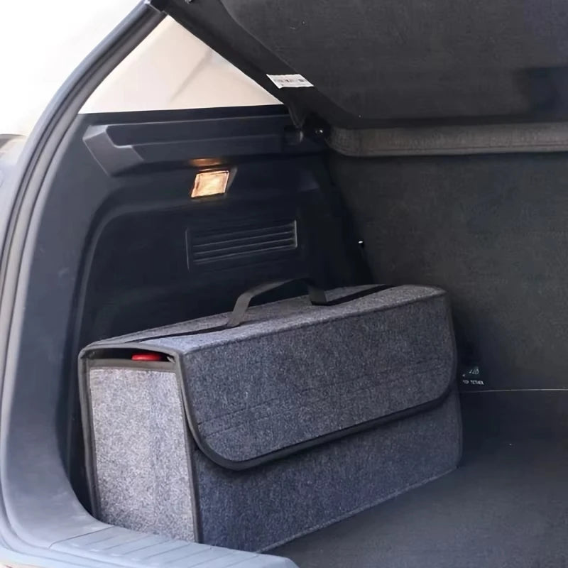 Soft Felt Car Trunk Storage Box with Dividers