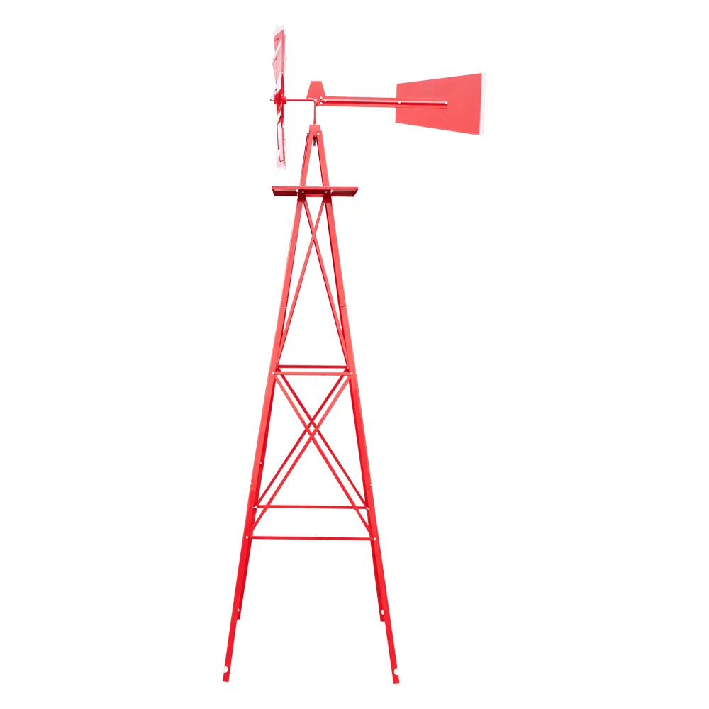 Decorative Garden Windmill 8 Ft, Steel Yard Windmill with Ball Bearing – image 3