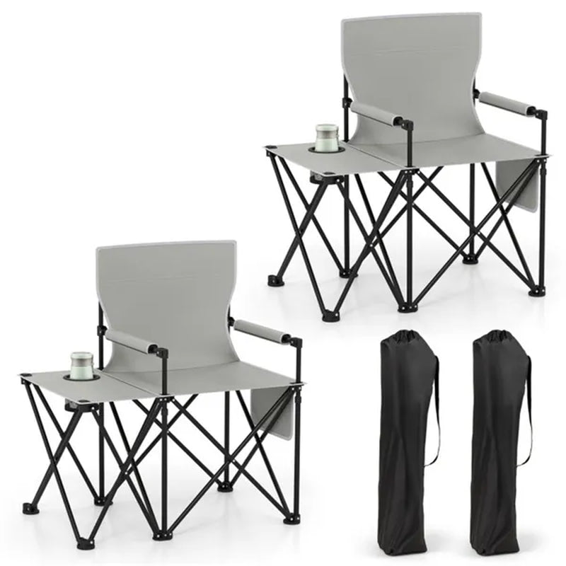 Oversized Folding Camping Chair with Side Table, 330 lb Capacity – image 3