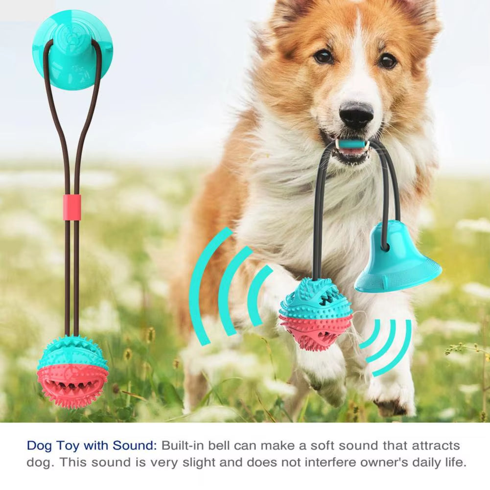 Suction Cup Dog Tug Toy - Chew Rope with Treat Ball – image 3