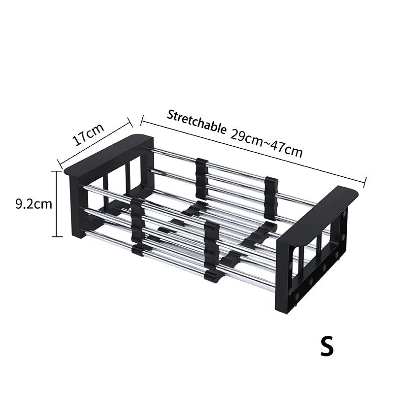 Expandable Sink Drain Basket – Stainless Steel Collapsible Dish Rack – image 8