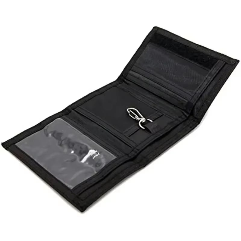 Camo Fabric Wallet with Lanyard - Short Bifold Card Holder – image 6