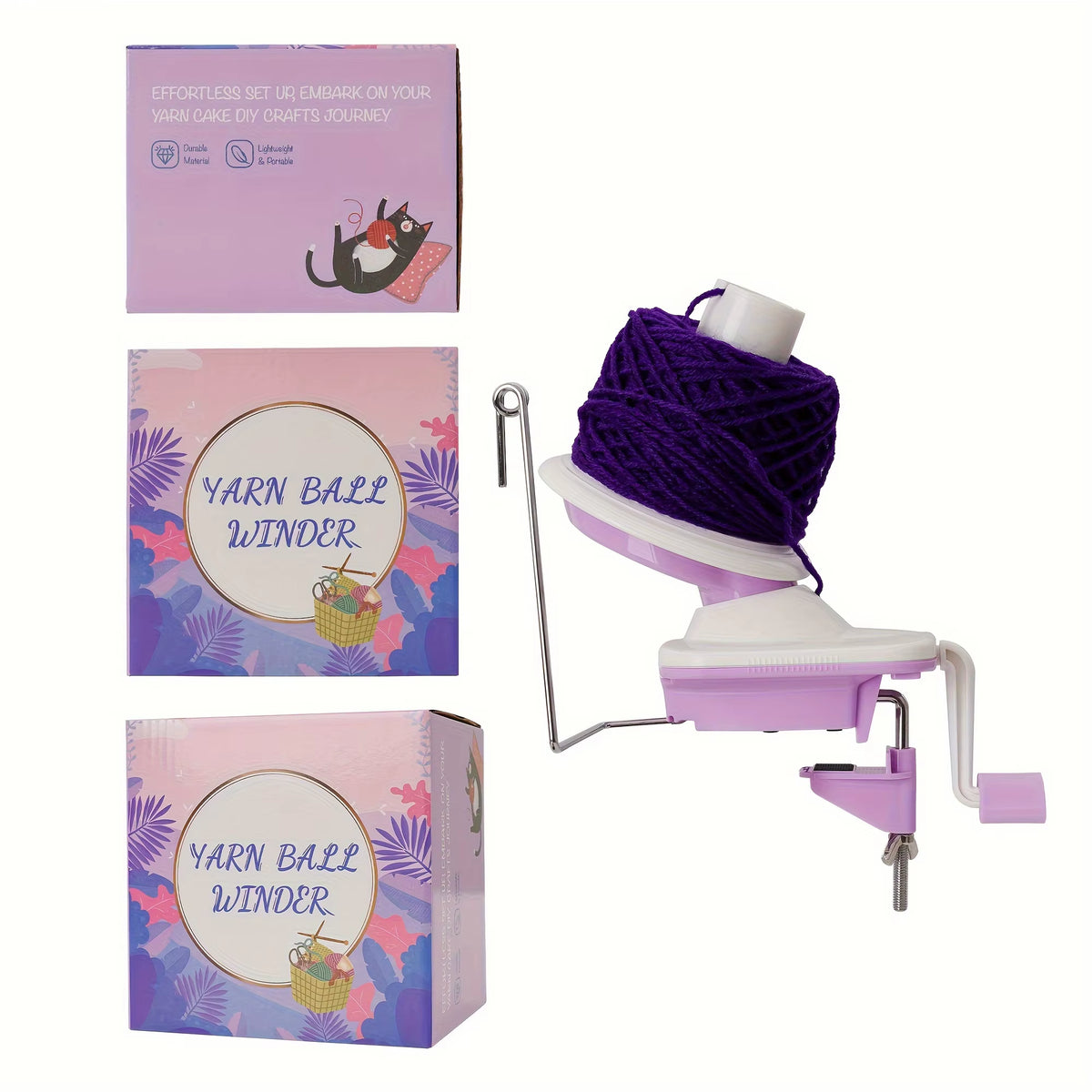 Hand Crank Yarn Ball Winder for Knitting and Crochet – image 3