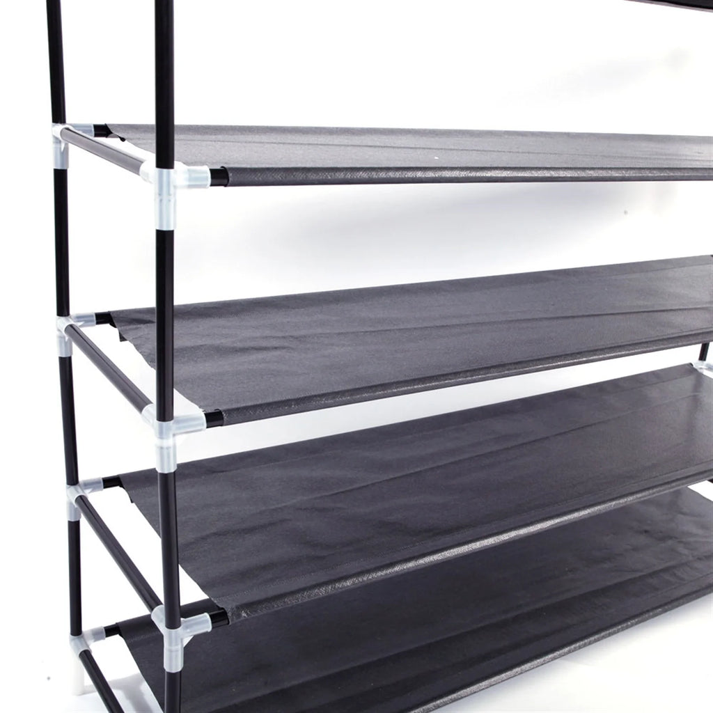 Shoe Rack - 5 Tier Stackable Fabric and Steel Shoe Tower – image 3