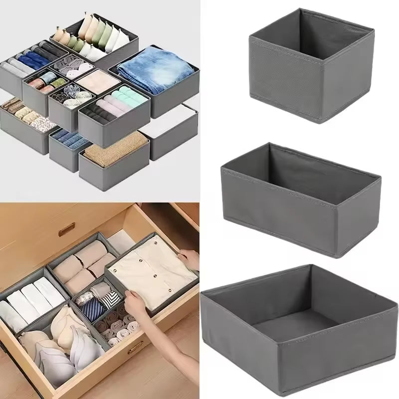 Clothes Storage Boxes – 3-Piece Foldable Drawer Organizers – image 2