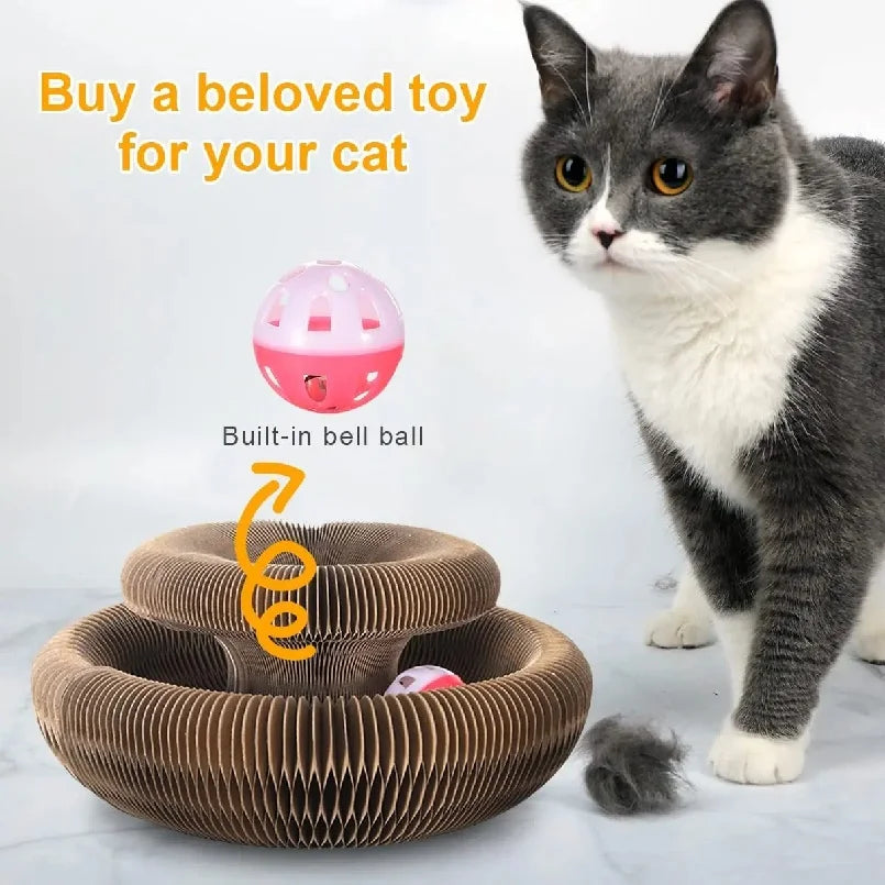 Foldable Cat Scratching Board - Accordion Cardboard Scratcher & Bed – image 4