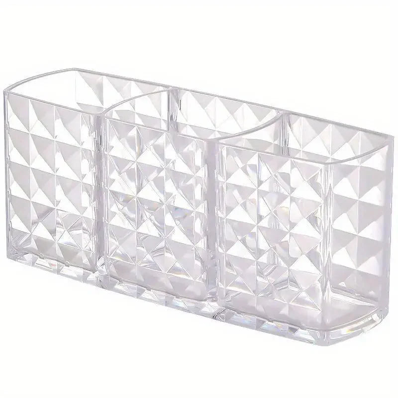 Makeup Organizer – Clear Acrylic Brush Holder with Compartments – image 7