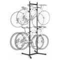 Freestanding Vertical Bike Storage Rack for 4 Bikes, Adjustable Hooks, Black – image 1