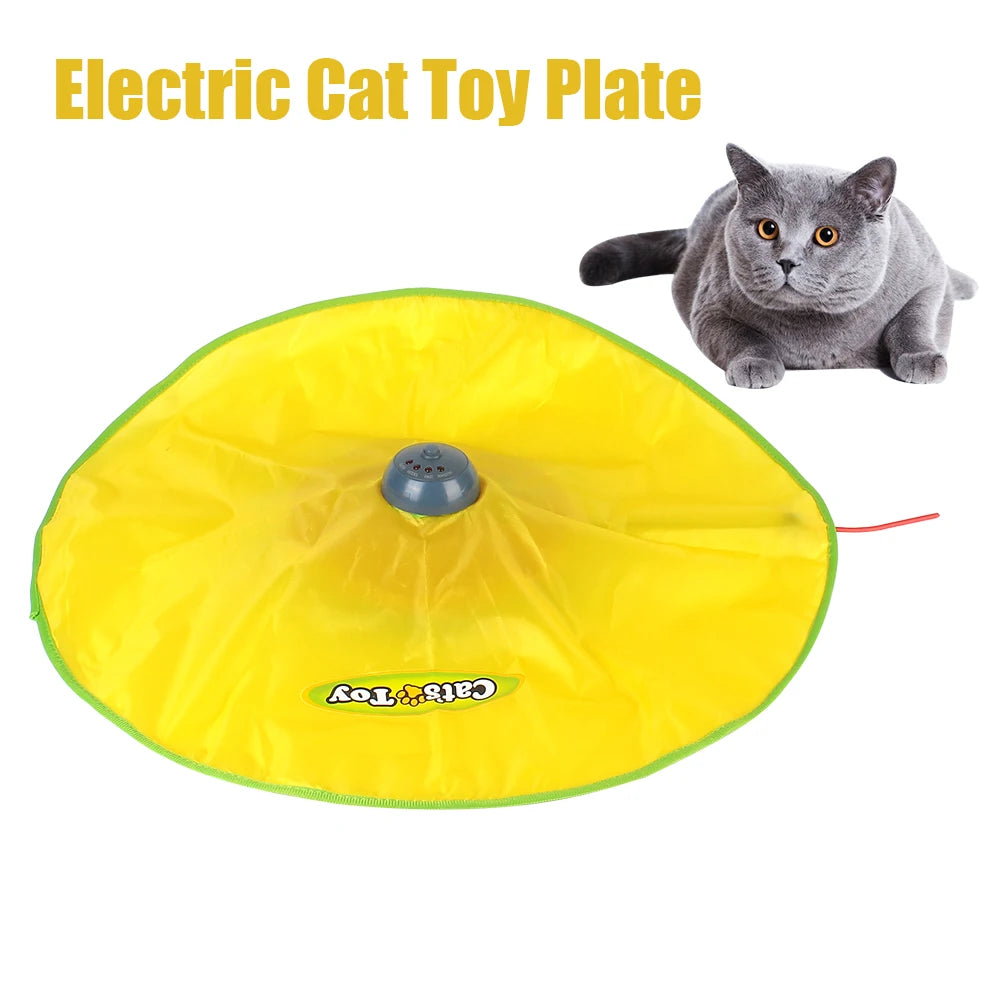 Electric Cat Toy Plate – Moving Feather Under-Cover Mouse – image 6