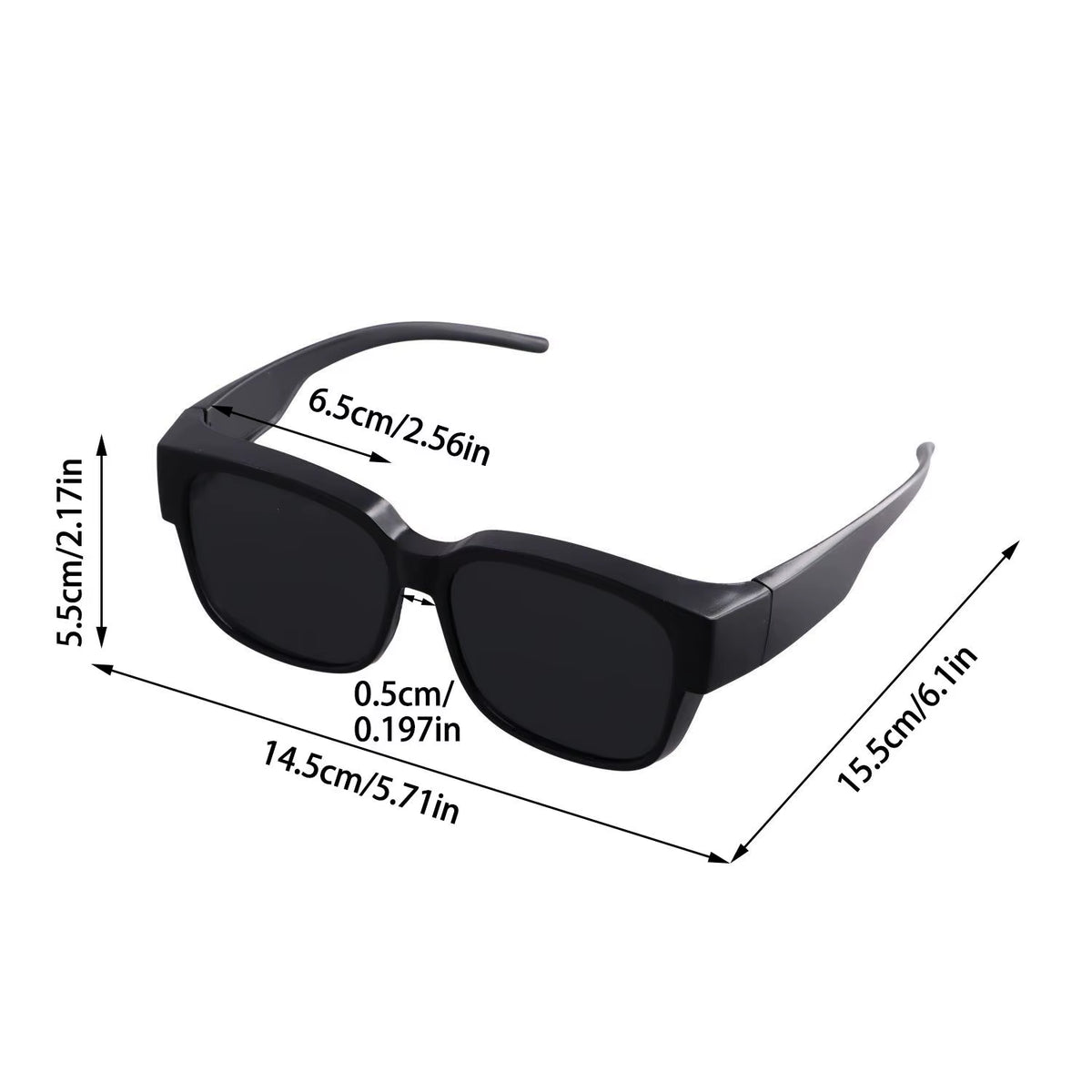 Fit-Over Sunglasses Polarized Oversized Square Frame – image 6