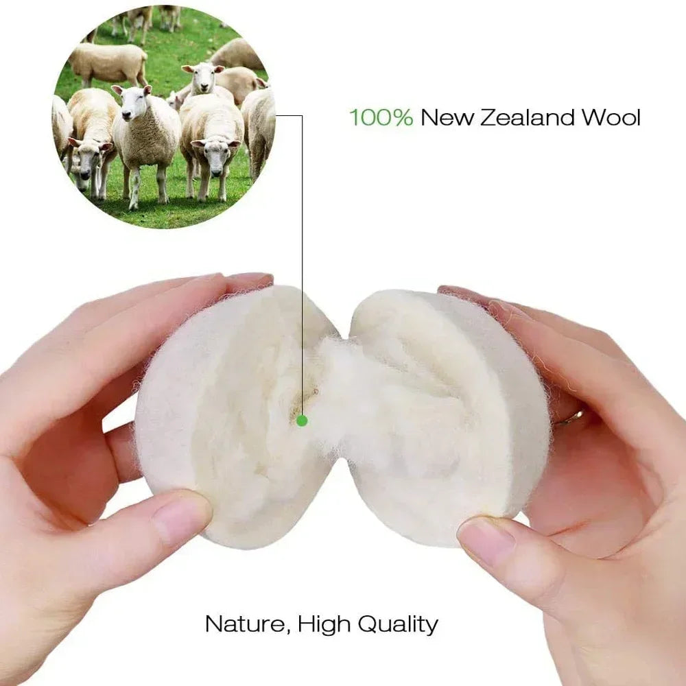 Wool Dryer Balls - 6 Pack XL 7cm Reusable Fabric Softener – image 2