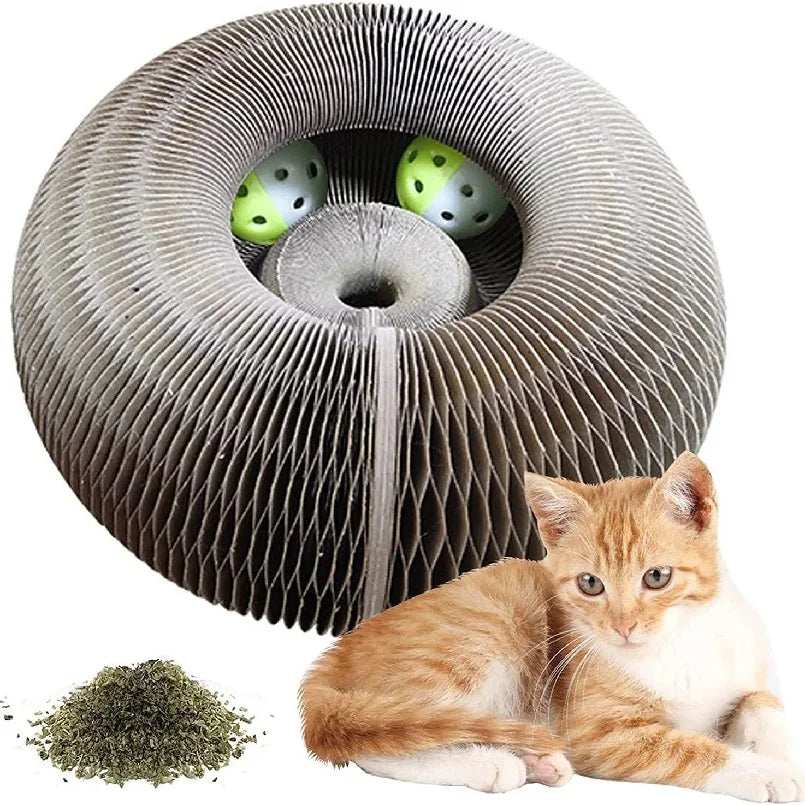 Foldable Cat Scratching Board - Accordion Cardboard Scratcher & Bed – image 6