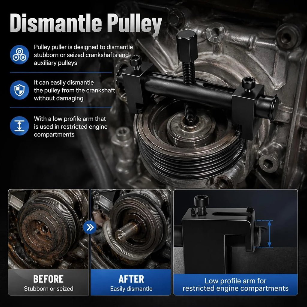 Pulley Puller Tool Kit Adjustable 40-160mm with Hex Key – image 5
