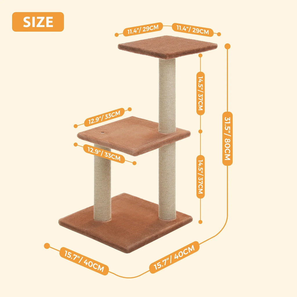 Cat Tree with Hammock & Removable Perch – Indoor Cat Tower – image 6